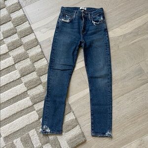 Agolde Toni Midrise Slim Straight Ankle Jeans, Sz 24